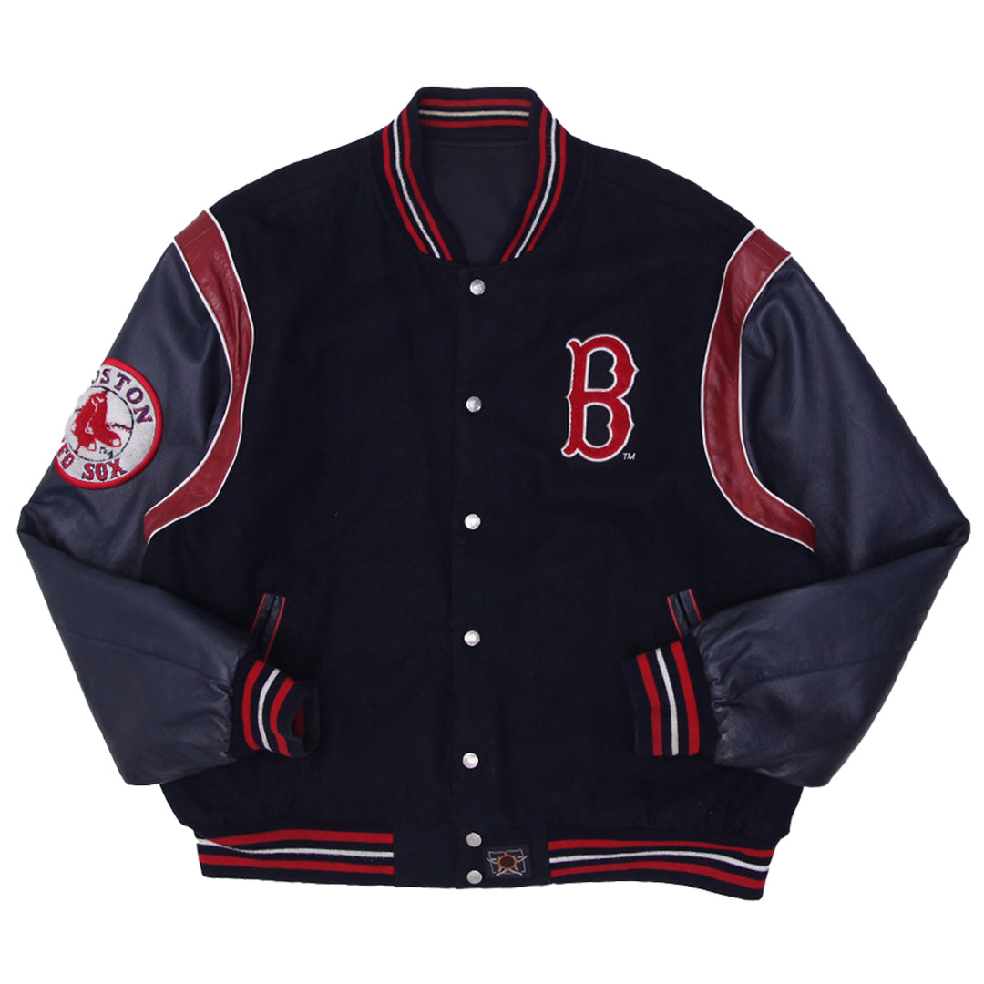 Vintage Boston Red Sox Jeff Hamilton Reversible Bomber Jacket