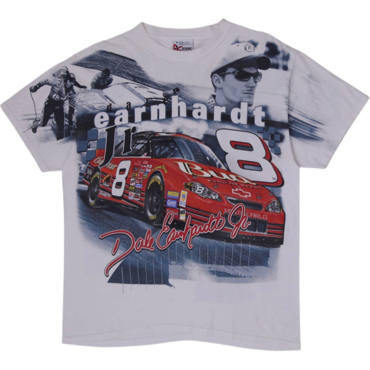 Vintage Dale Earnhardt Jr NASCAR T-Shirt AOP Budweiser #8 Chase Authentics M
