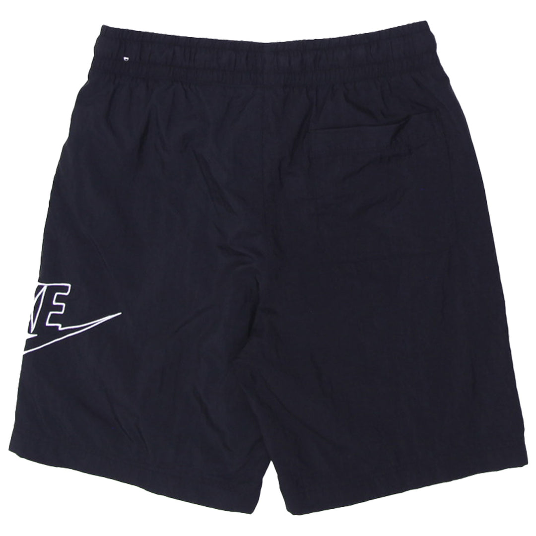 Mens Embroidered Nike Logo Black Nylon Shorts
