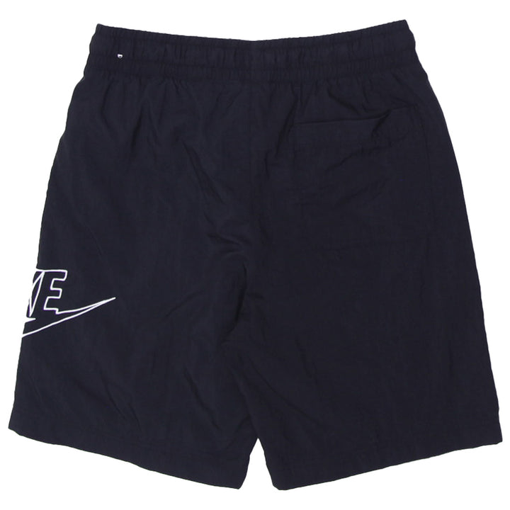 Mens Embroidered Nike Logo Black Nylon Shorts