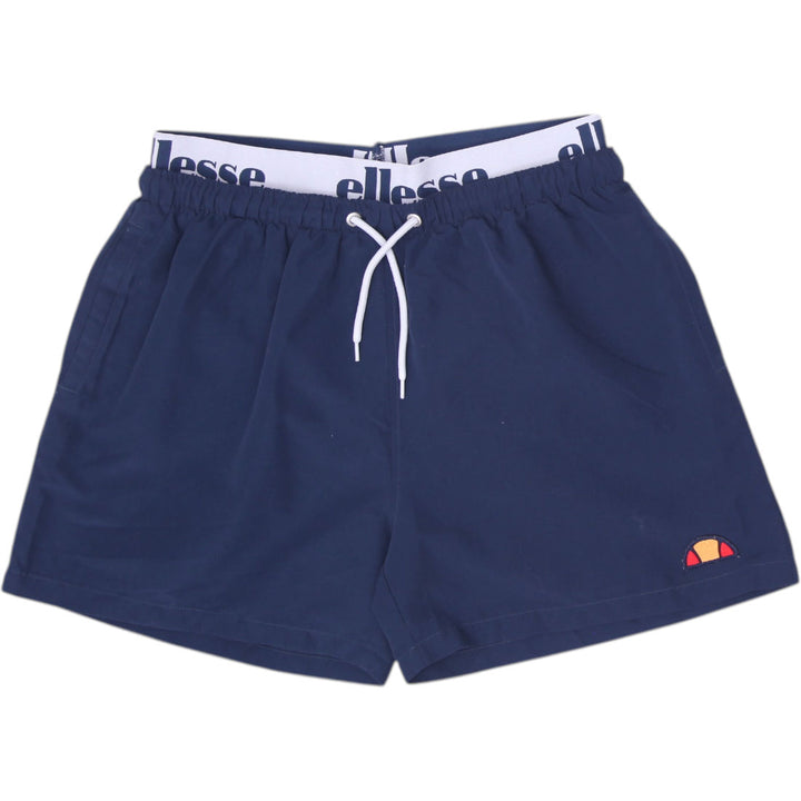Mens Ellesse Teynor Navy Blue Logo Waistband Swim Trunks Shorts Size Large