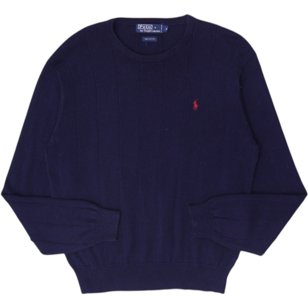 Mens Polo Ralph Lauren Sweater Subtle Vertical Rib Knit Pattern