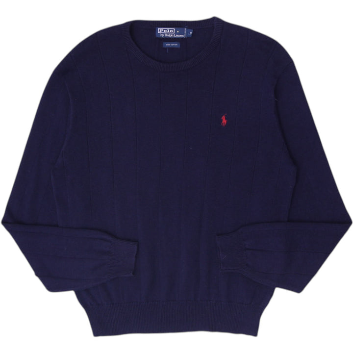 Mens Polo Ralph Lauren Sweater Subtle Vertical Rib Knit Pattern
