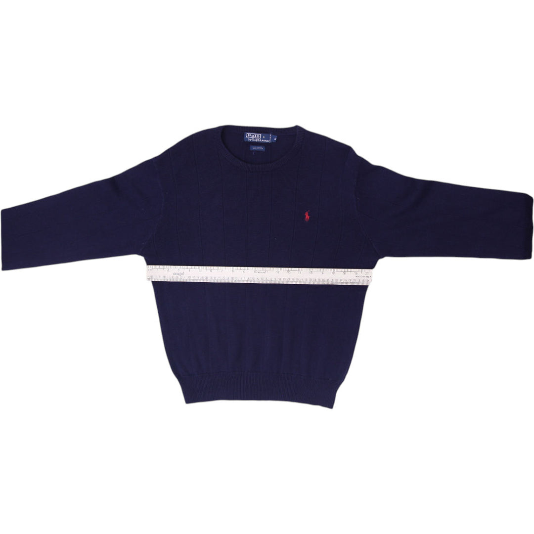 Mens Polo Ralph Lauren Sweater Subtle Vertical Rib Knit Pattern