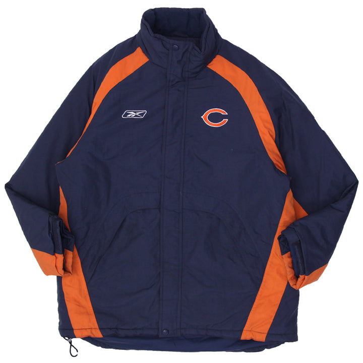 Vintage Reebok Chicago Bears NFL Quilted Full Zip Jacket