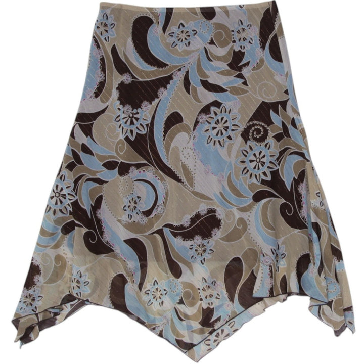 Y2K Ladies Chiffon Printed Flared Skirt