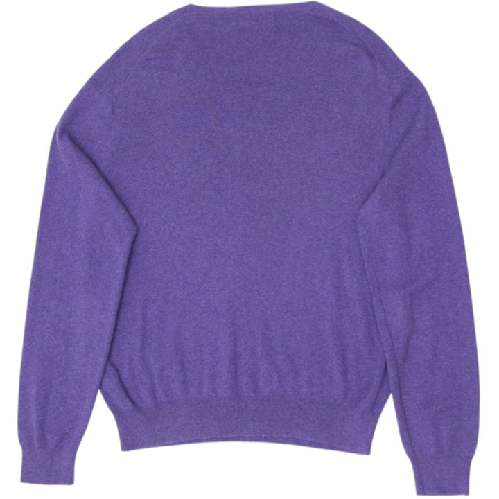 Mens Polo By Ralph Lauren Purple V-Neck Pima Cotton Knitwear Sweater | Migration_Knitwear & Sweaters RL Colle | Fashion Rerun