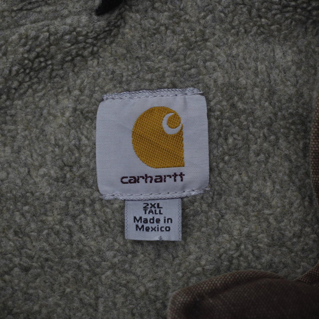 Carhartt V33 DKB Men's Mock Neck Sherpa Lined Work Wear Vest Brown 2XL | Migration_Vests WW Collection - Back | Fashion Rerun