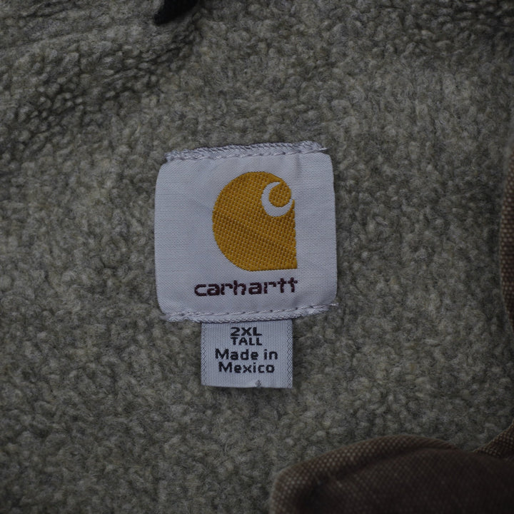 Carhartt V33 DKB Men's Mock Neck Sherpa Lined Work Wear Vest Brown 2XL | Migration_Vests WW Collection - Back | Fashion Rerun