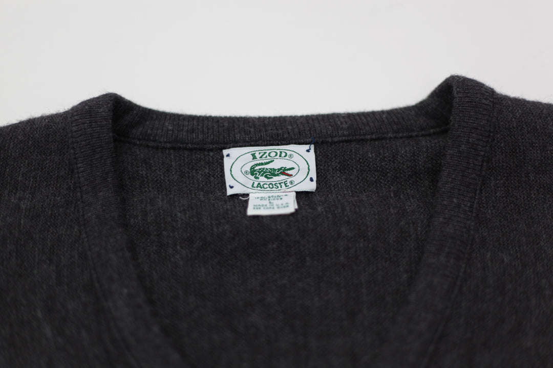 Vintage Izod Lacoste V-Neck Sweater Made In USA