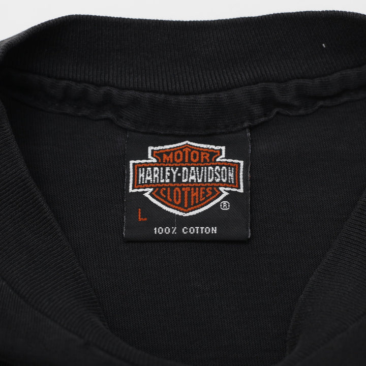 Vintage 90s Harley Davidson Large 2-sided Biker T-Shirt Made in USA Size L