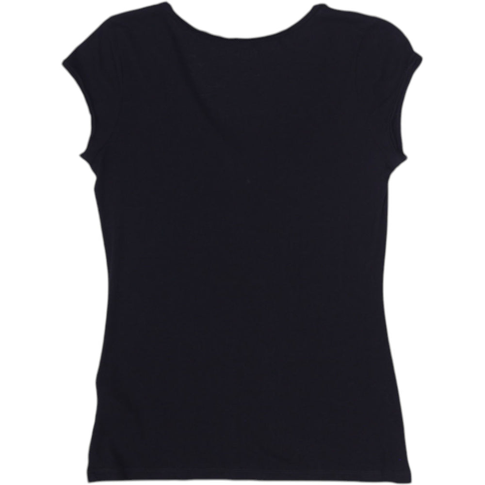 Y2K Ladies Guess Graphic V-Neck Tee Size M | Migration_Y2K Tops - Side View | Fashion Rerun