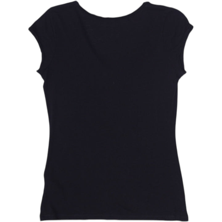 Y2K Ladies Guess Graphic V-Neck Tee Size M | Migration_Y2K Tops - Side View | Fashion Rerun