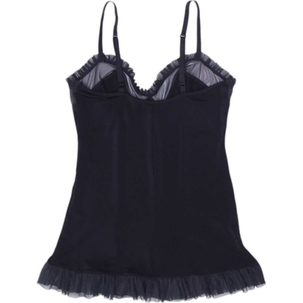 Y2K Ladies Victorias Secret Ruffle Trim Camisole top Size M | Migration_Y2K Tops - Side View | Fashion Rerun