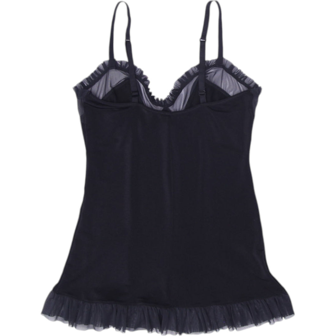 Y2K Ladies Victorias Secret Ruffle Trim Camisole top Size M | Migration_Y2K Tops - Side View | Fashion Rerun