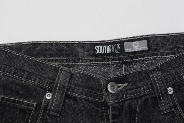 Y2K Mens Southpole Embroidered Pocket Straight Leg Jeans