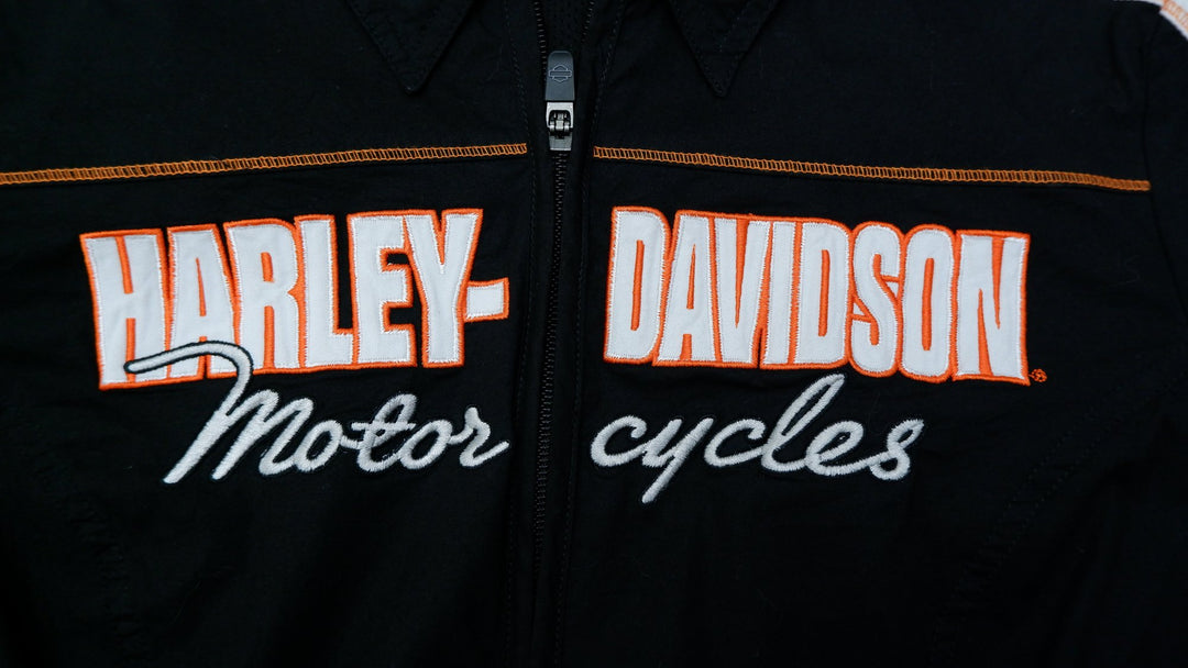 Ladies Embroidered Harley Davidson Full Zip Blouse