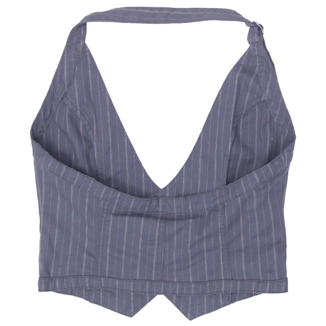 Y2K Striped Halter Crop Top - Fashion Rerun Vintage Migration_Tops