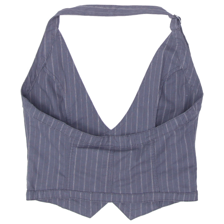 Y2K Striped Halter Crop Top - Fashion Rerun Vintage Migration_Tops