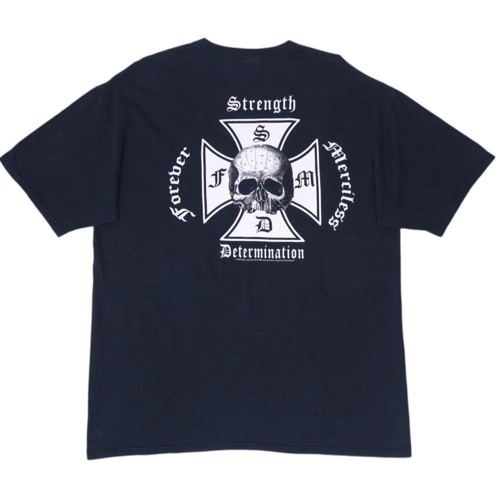 Mens Anvil Black Label Society Skull Graphic T-Shirt Size 2XL | Migration_T-Shirts - Side View | Fashion Rerun
