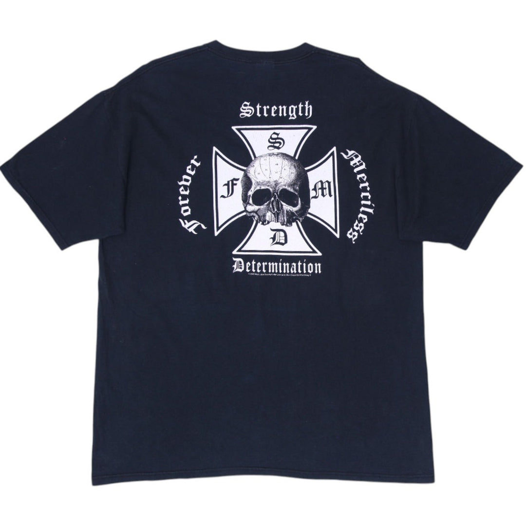 Mens Anvil Black Label Society Skull Graphic T-Shirt Size 2XL | Migration_T-Shirts - Side View | Fashion Rerun