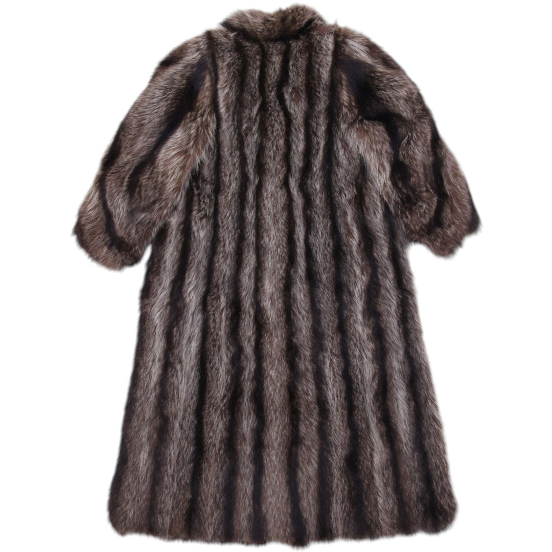 Exquisite Mid-Century Luxury Vintage Longline Striped Richard-Donald Long Fur Coat | Migration_Fur Antiques - | Fashion Rerun