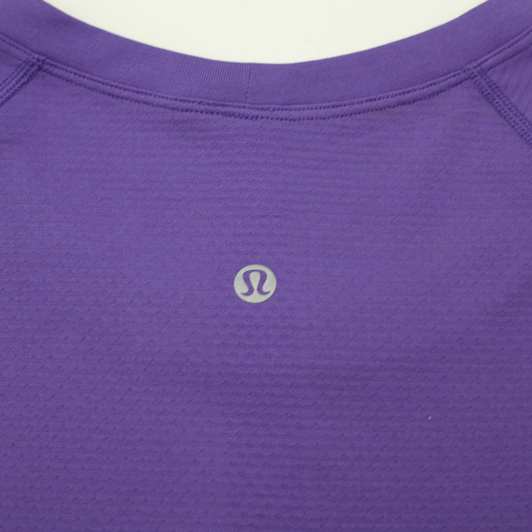 Ladies Lululemon Metal Vent Tech Short Sleeve Shirt Purple