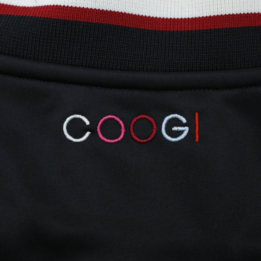 Vintage Mens Coogi Australia 1969 Track Jacket Black Red Embroidered Size XXL