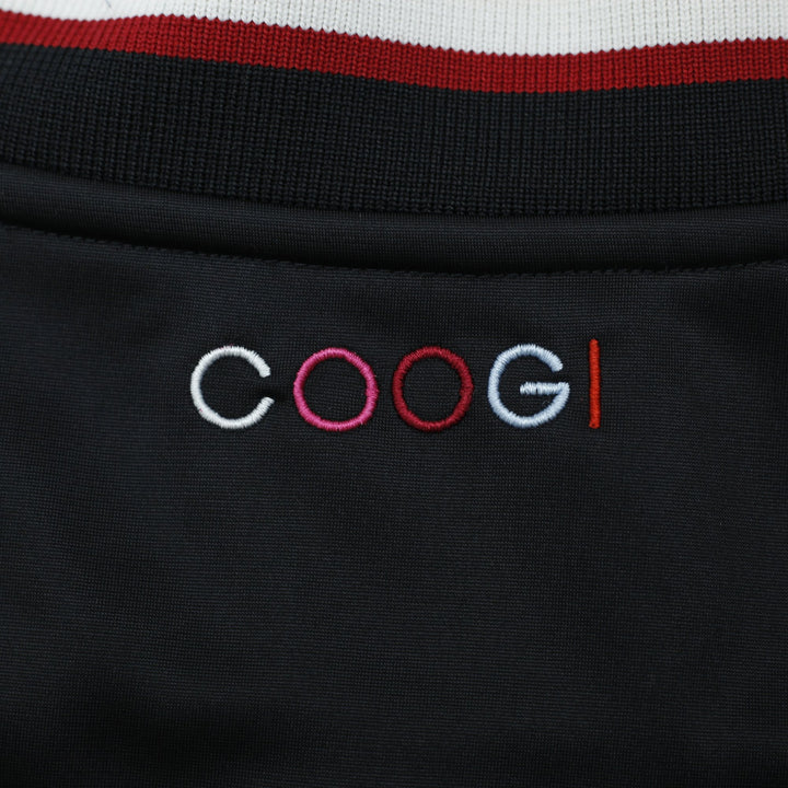 Vintage Mens Coogi Australia 1969 Track Jacket Black Red Embroidered Size XXL