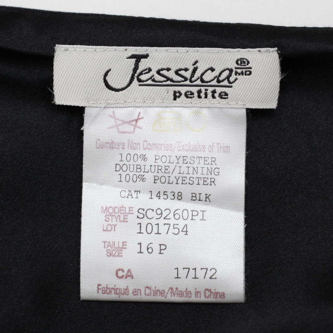 Y2K Ladies Jessica Petite Black Dress Midi Asymmetric Spaghetti Strap