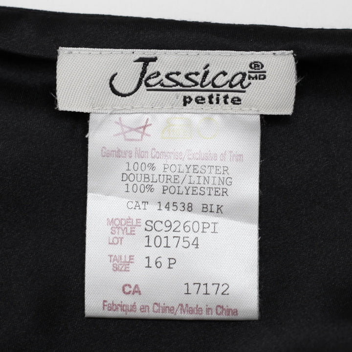 Y2K Ladies Jessica Petite Black Dress Midi Asymmetric Spaghetti Strap