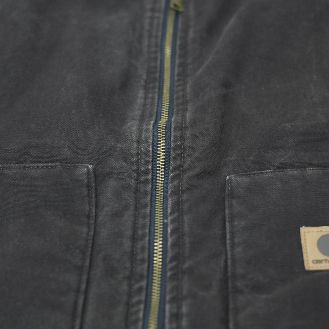 Vintage Carhartt V02 DKB Sandstone Arctic Quilt-Lined Vest Size XL