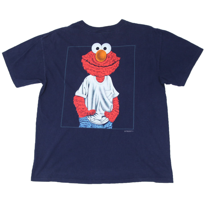Vintage Elmo Wear T-Shirt Single Stitch Made in USA Navy Blue Changes
