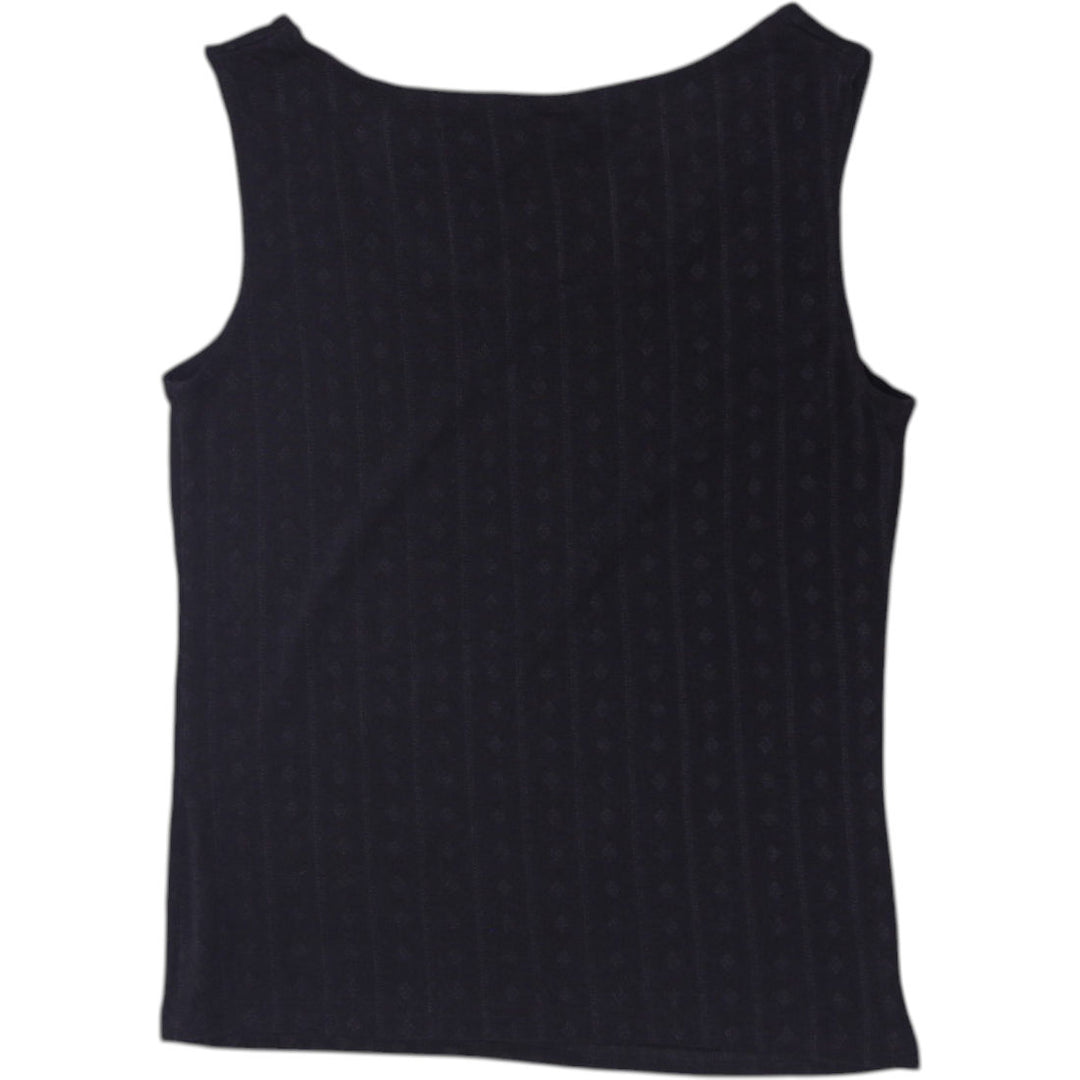 Y2K Ladies VAMP Pointelle Knit Tank Top Size M
