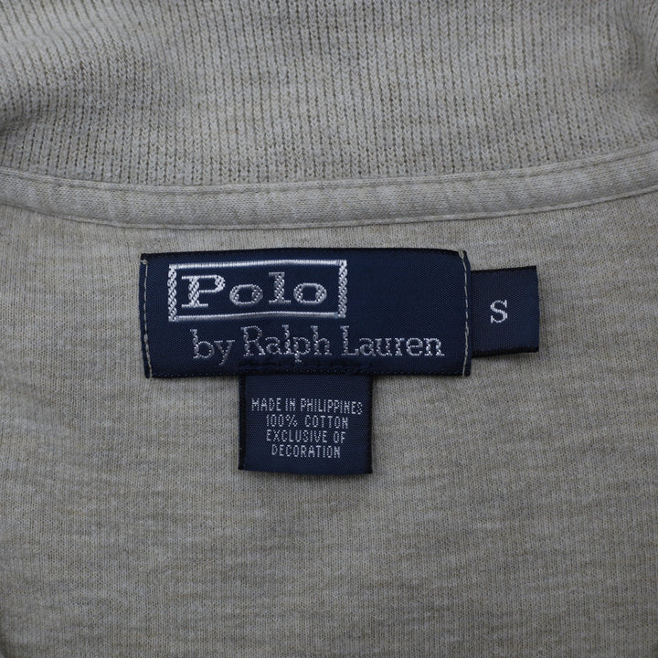 Vintage Mens Polo Ralph Lauren Pullover Gray 1/4 Zip Cotton Sweatshirt Size S | Migration_Jumper & Knitwear - | Fashion Rerun