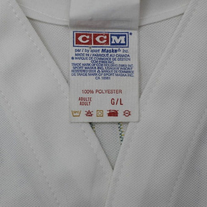 Vintage CCM Dennis Eckersley Athletic #43 White Jersey