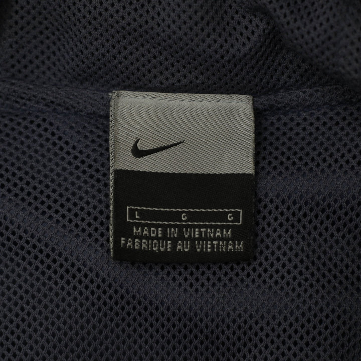 Vintage Mens Nike Windbreaker Navy Blue Hooded Lightweight Jacket Size L | Migration_Jackets - Back View | Fashion Rerun