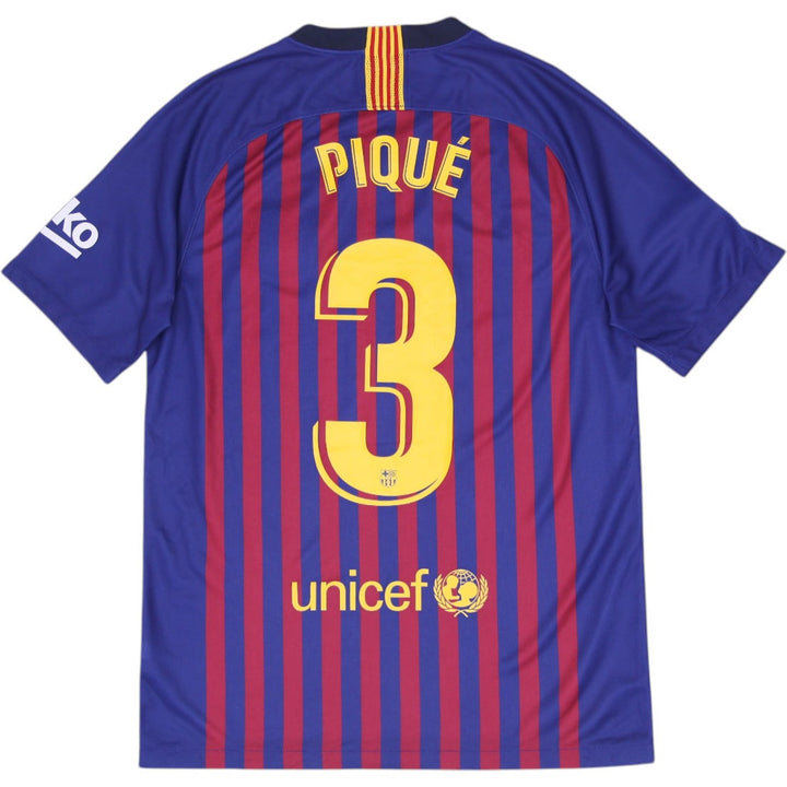 Mens Nike FC Barcelona 2018-19 Home Jersey #3 PIQUÉ La Liga Soccer Shirt Medium