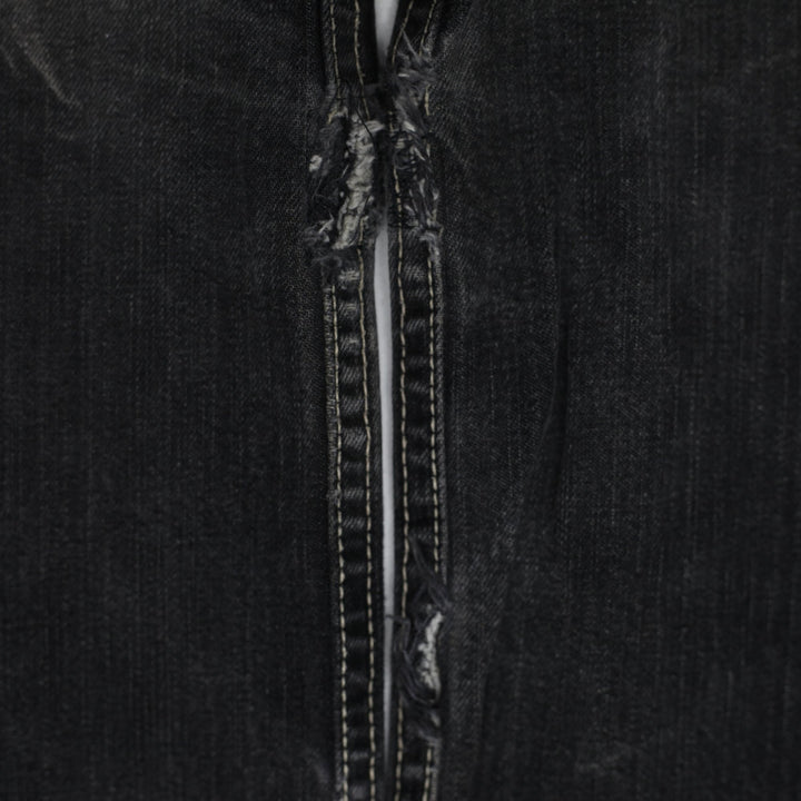 Y2K Mens Ripped Denim Worn Look Distressed Black Jeans Size 36 | Migration_Jeans & Pants - Back View | Fashion Rerun