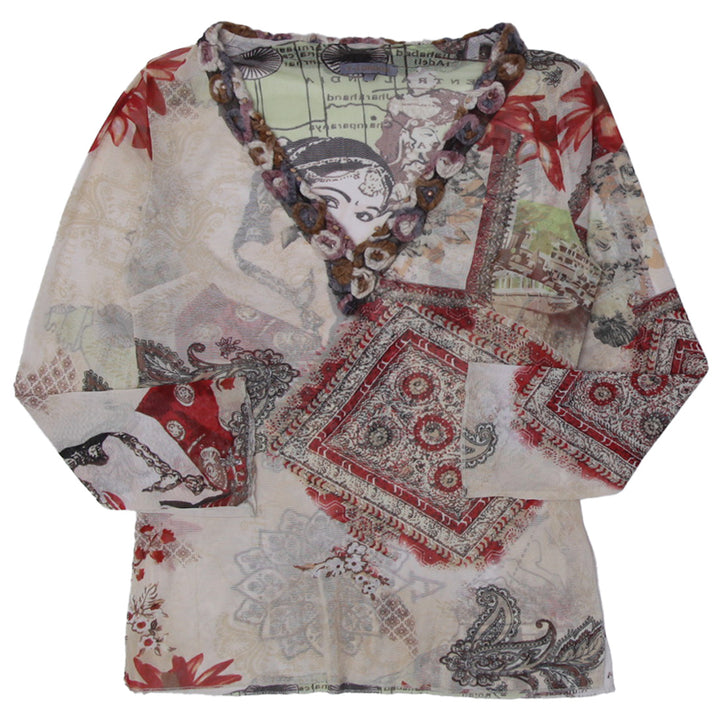 Y2K Ladies Y-London Mesh Longsleeve Top