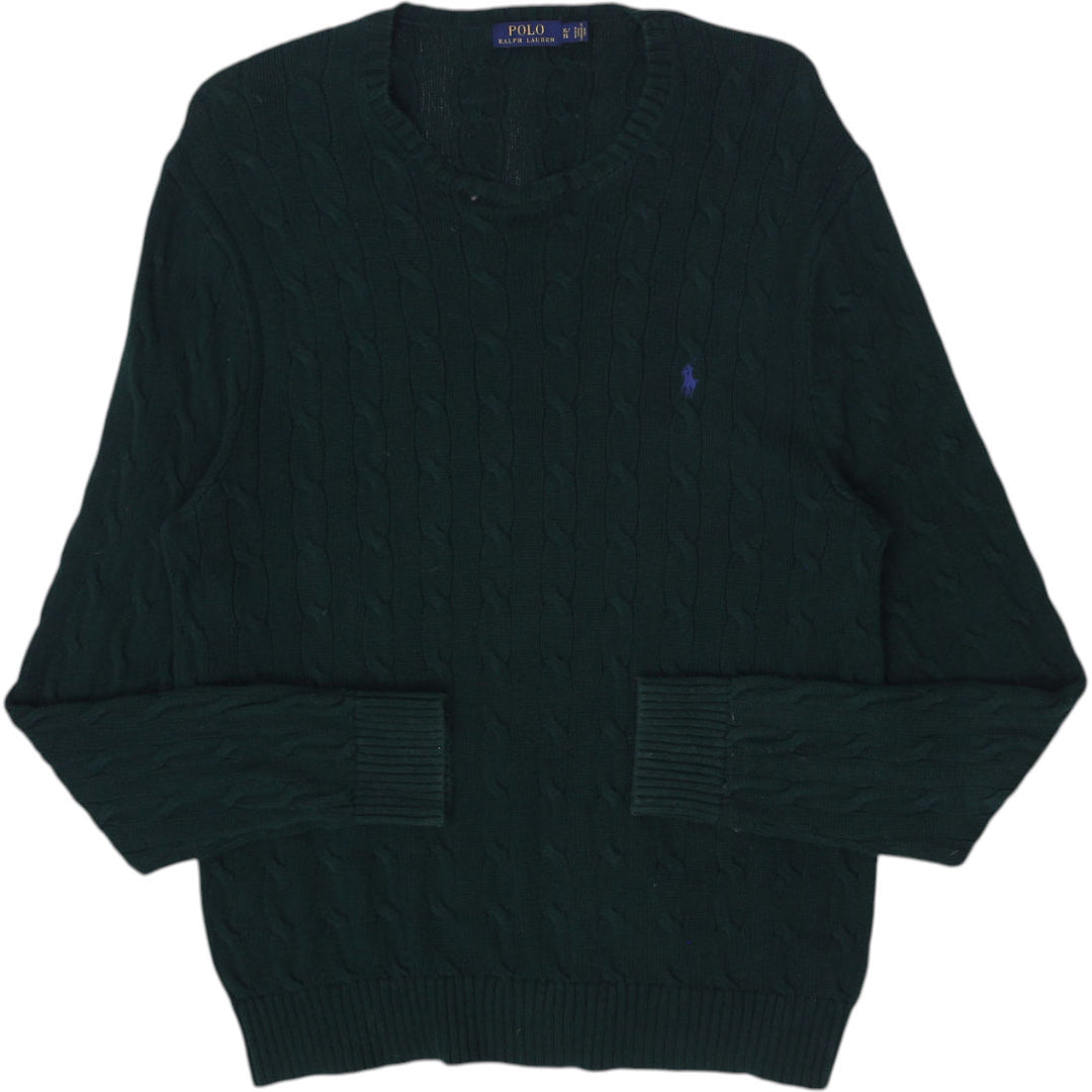 Ladies Polo Ralph Lauren Cable Knit Cotton Sweater Size XL