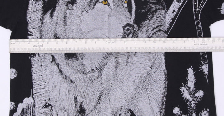Vintage Mens Fruit of the Loom T-Shirt Black Wolf Graphic Nature | Migration_T-Shirts - View 6 | Fashion Rerun