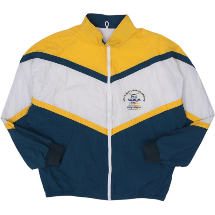Vintage 1996 Nokia Cup Curling Event Windbreaker Zip Up Jacket | Migration_Jackets | Fashion Rerun