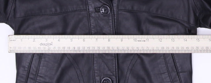 Y2K Ladies Bebe Casual Leather Jacket Size XS