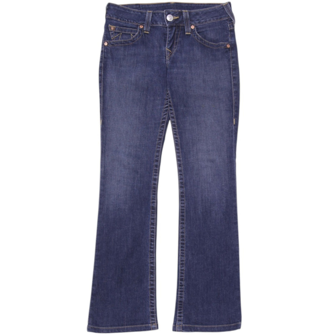 Y2K Ladies Flap Pocket Flare Jeans Size 28