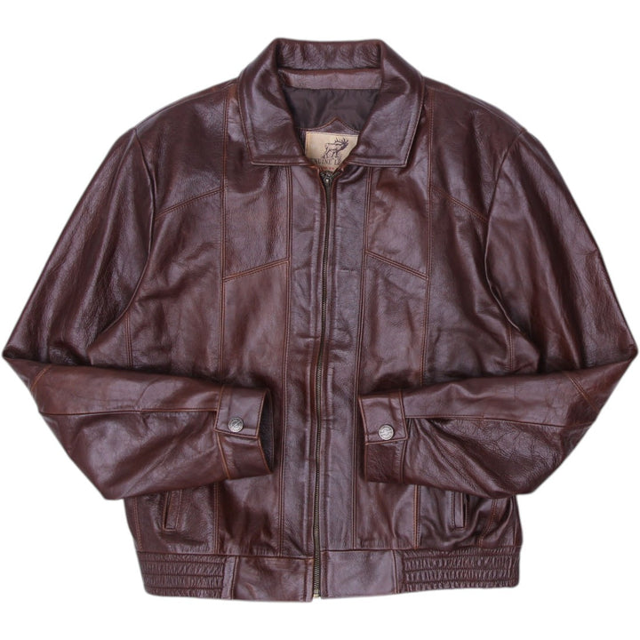 Vintage Oscar Piel Leather Bomber Jacket Made in Mexico