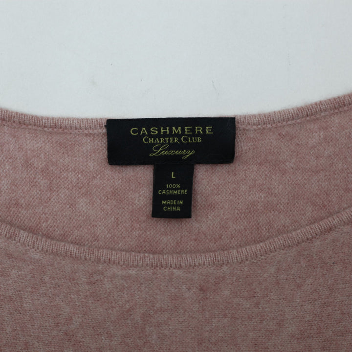 Ladies Charter Club 100% Cashmere Knitted Large Sweater