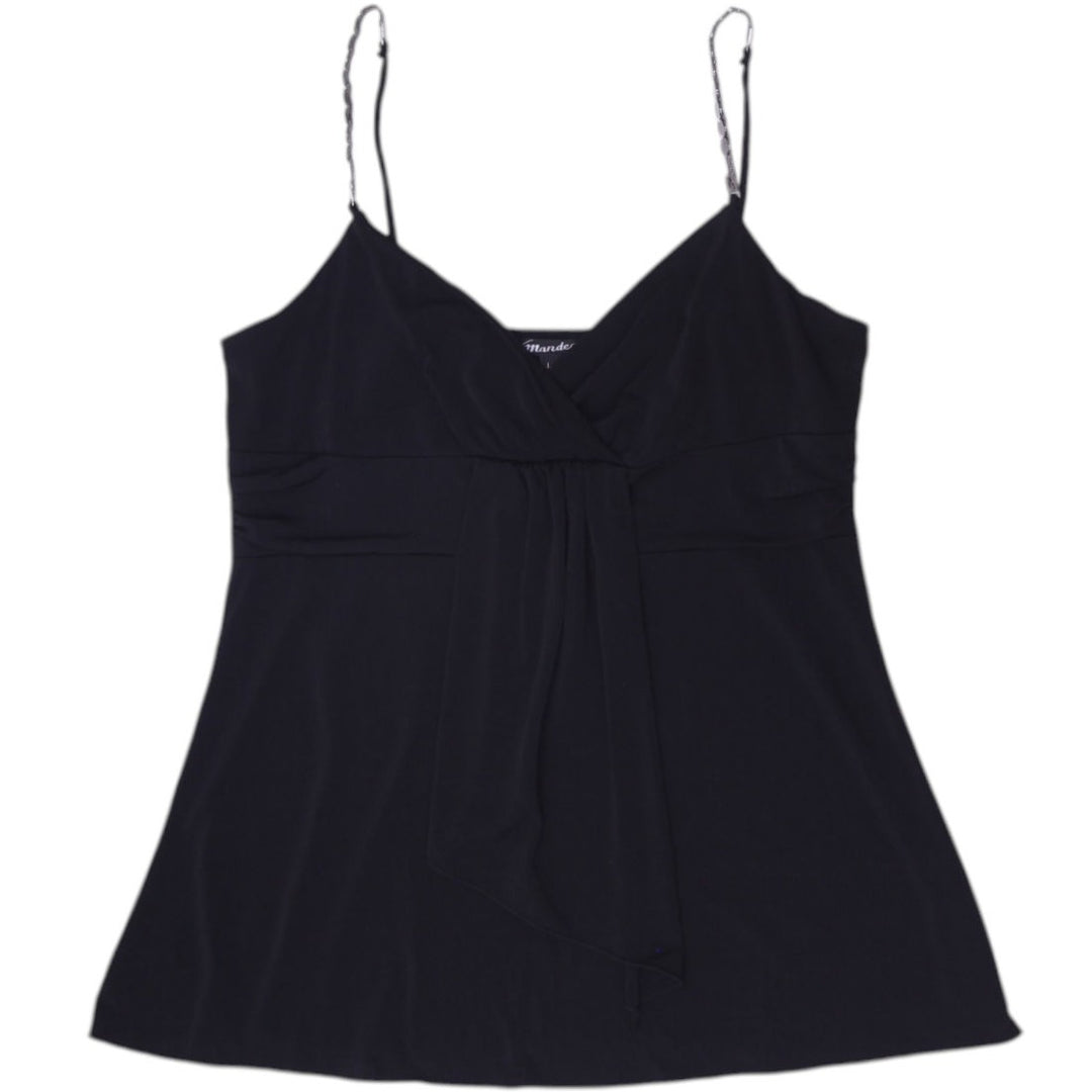 Y2K Ladies Mandee Black Spaghetti Strap Top Size Large