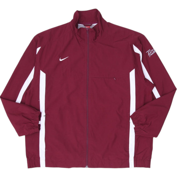Mens Nike Track Jacket Maroon Full Zip Lightweight Sportswear Size L