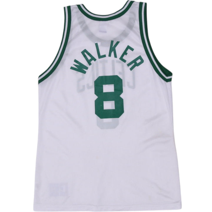 Vintage Champion Celtics Walker #8 White Mesh Basketball Jersey Size L | Migration_Jerseys - Side View | Fashion Rerun